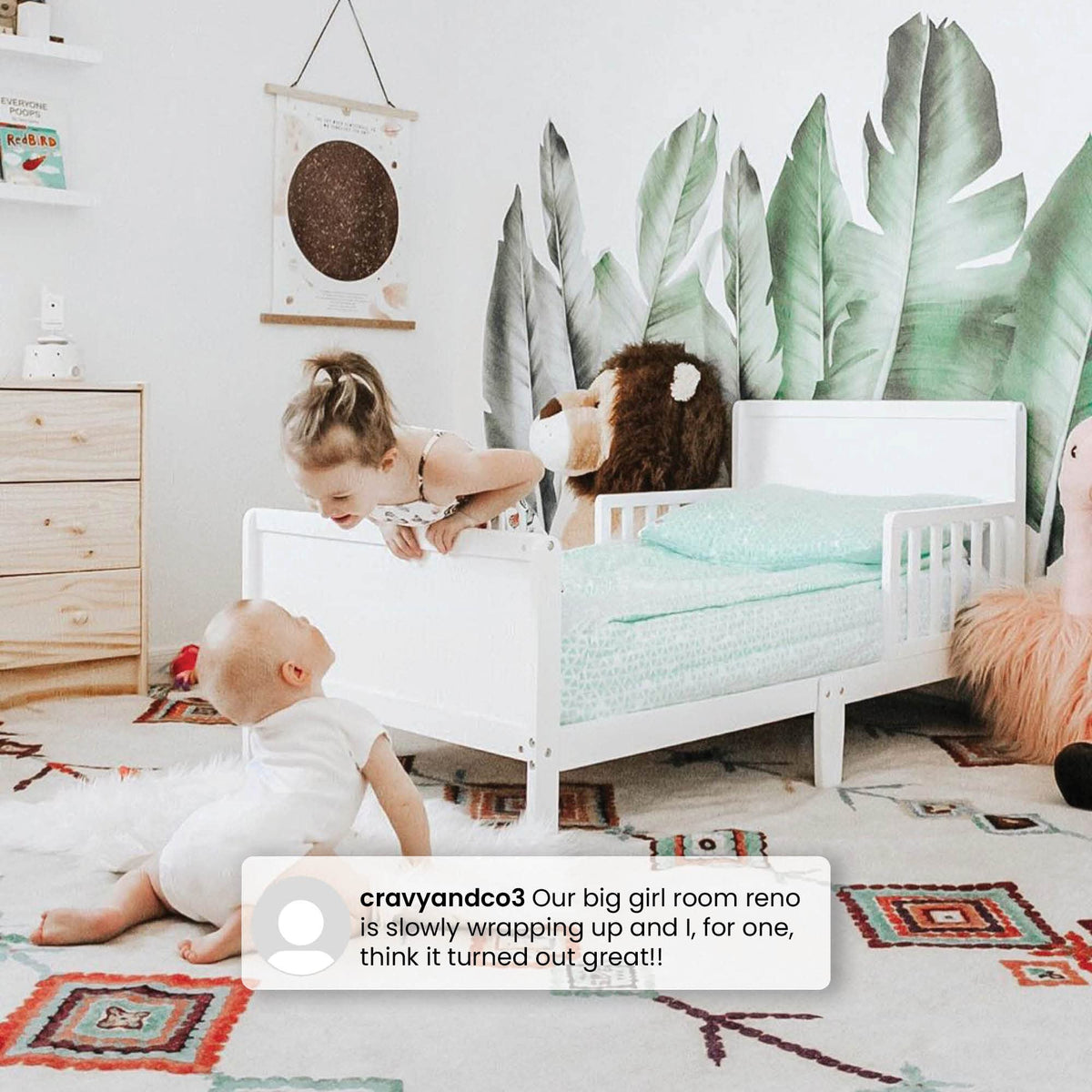 Delta Children Fancy Wood Toddler Bed - Greenguard Gold Certified, Grey