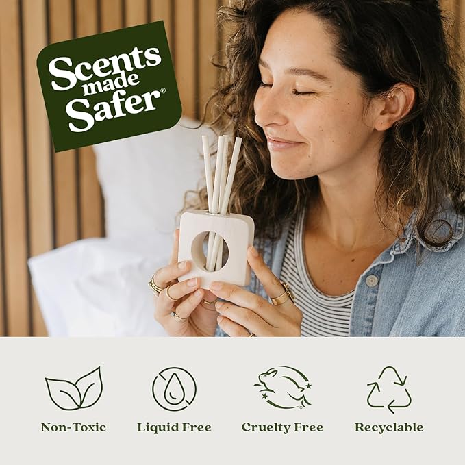 Enviroscent Non-Toxic Air Freshener for Home (Rainwater & Bamboo) Essential Oil Diffuser | Air Freshener & Room Freshener | Home Fragrance Last Over 30 Days | 8 Scent Stix Refills