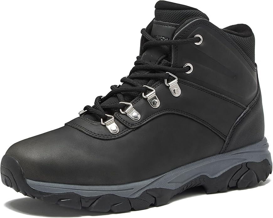 HI-TEC Aspen Mid Waterproof Men's Hiking Boots - Black or Brown, Medium or Wide Lightweight Outdoor Trekking Shoes