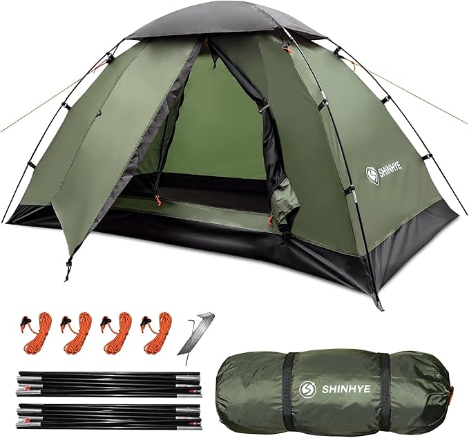 Backpacking Tent for Camping 1-5 Person Hiking Ultralight Tent for Waterproof Windproof Outdoor Two Doors Tents Easy Quick...