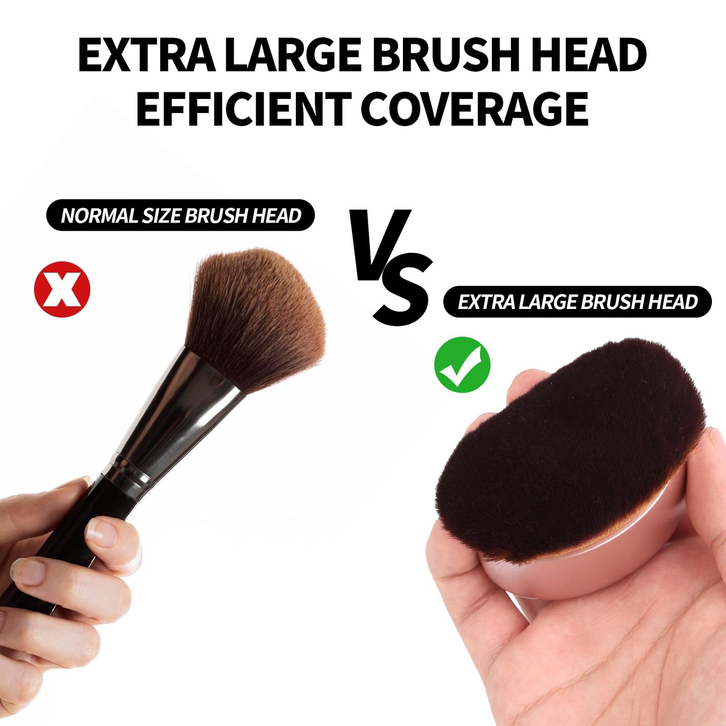 Body Makeup Brush for Self Tanner, Large Self Tanning Applicator Tan Brush Provides Even Application for Face Neck Back Legs, We