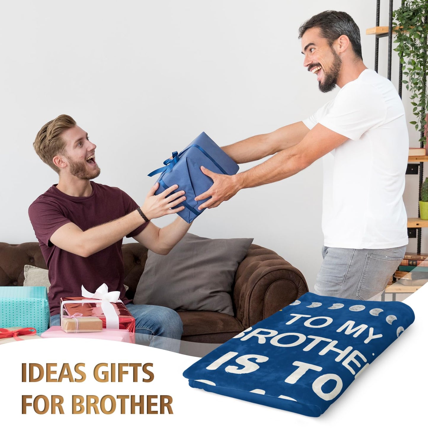 Niyewsor Brother Gifts from Sister, to My Brother Blanket, Birthday Gifts for Brothers Adult, Graduation Gift for Brothers, Soft Flannel Blanket, 60"x50"