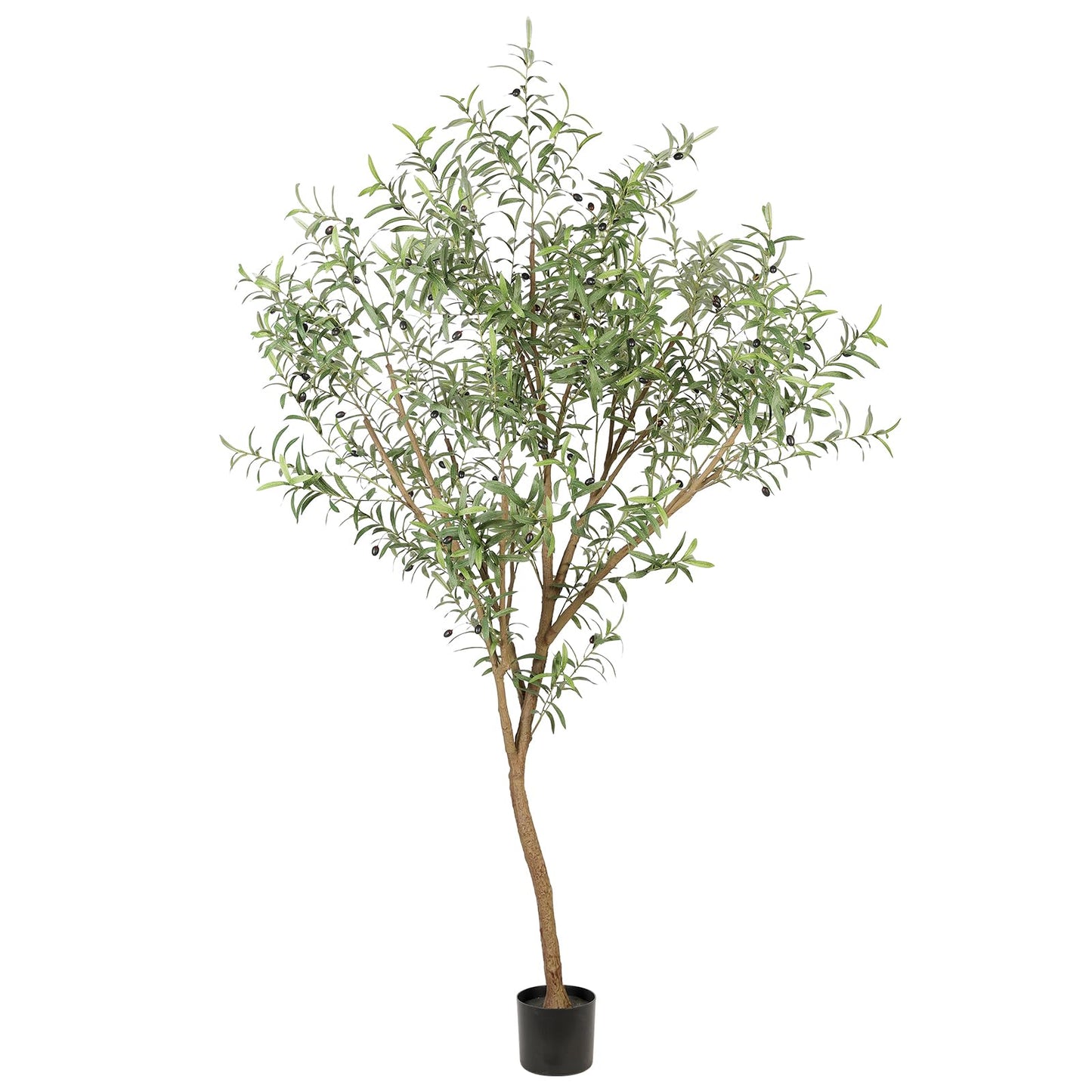 Realead Faux Olive Tree 7ft - Tall Olive Trees Artificial Indoor - Fake Potted Olive Silk Tree with Natural Olive Branches and Realistic Leaves - Artificial Olive Trees for Home Office Decor Indoor