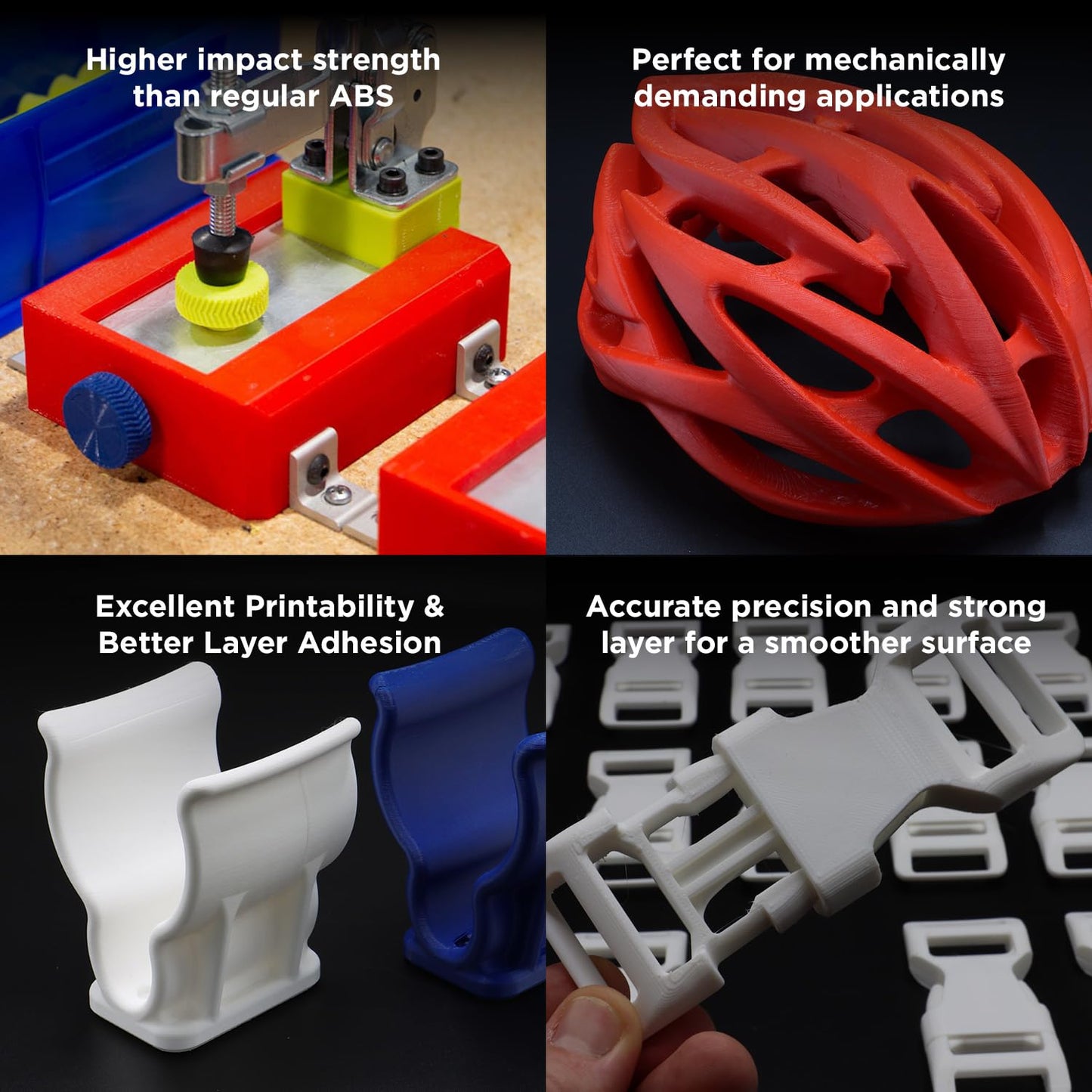 Polymaker ABS Filament 1.75mm White, 3D Printer Filament 1.75mm Heat Resistant 1kg - PolyLite ABS 3D Printing Filament 1.75mm, Strong & Durable, Dimensional Accuracy +/- 0.03mm