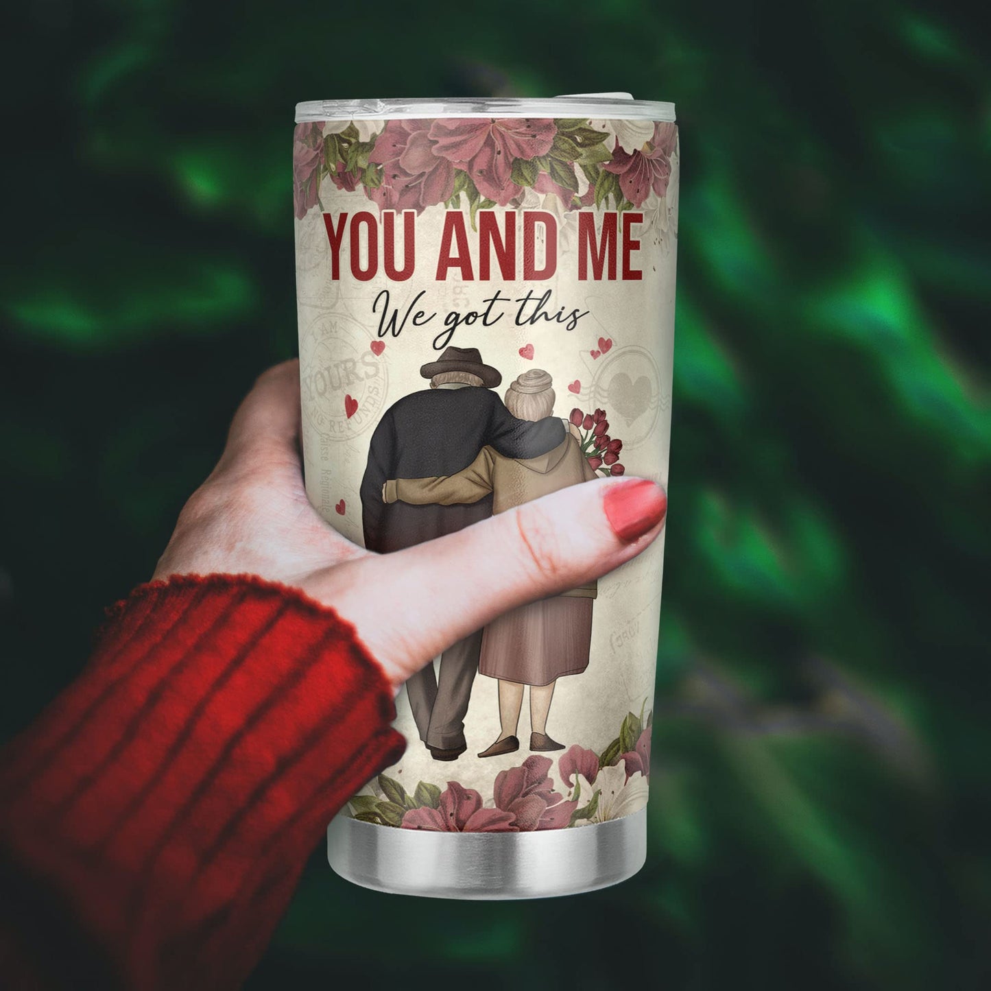 Pawzity Gifts for Wife from Husband - Wedding Anniversary, Birthday, Valentines Gift Ideas for Her - Romantic Love Presents - Coffee Drinking Cup with Lid - 20 Oz Stainless Steel Tumbler