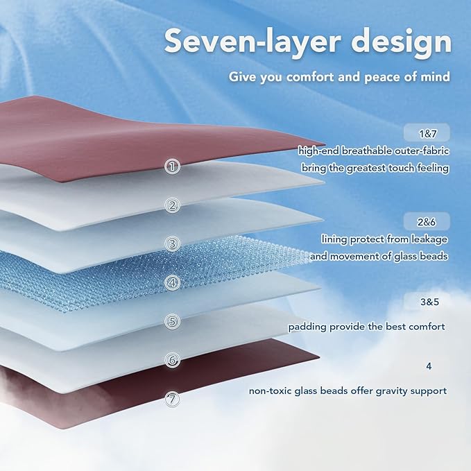 Topcee Weighted Blanket for Adults (15 lbs, 60" x 80") Queen Size Soft Cooling Heavy Blanket Sleeping, Apply to 130-160 lbs Body, Thick Breathable Blanket with Glass Bead, Easy Care