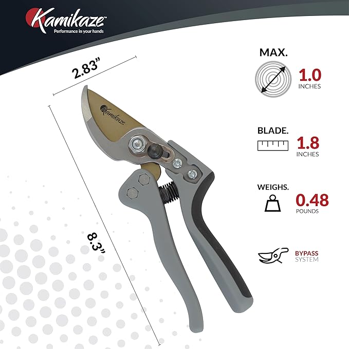Bypass Pruning Shears Heavy Duty - Best Pruners for Gardening Gifts for Women and Men - Gardening Hand Tools, Garden Shears Clippers Scissors, Professional Pruners with Japanese Steel since 1988
