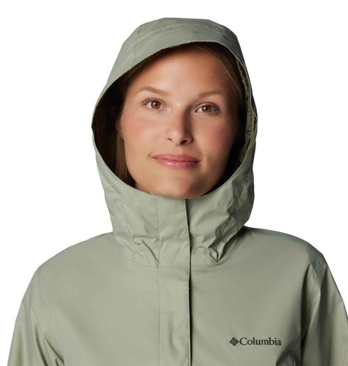 Columbia Womens Arcadia II Waterproof Rain Jacket, Safari, Medium