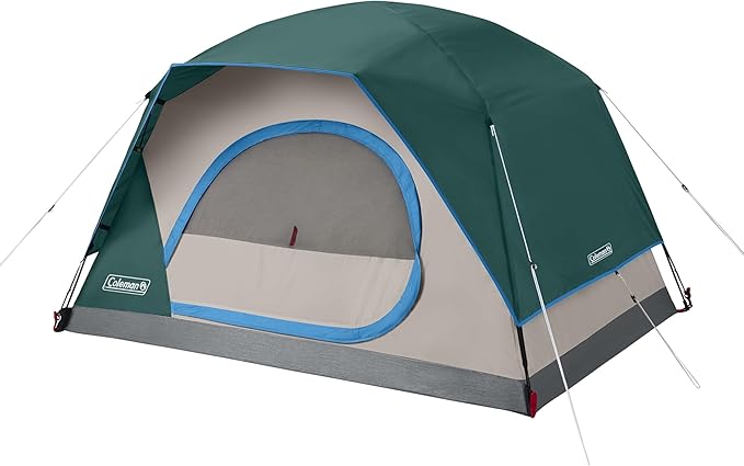 Coleman Skydome Tent with 5 Minute Setup, 2/4/6/8-Person Weatherproof Tent with Rainfly & Carry Bag, 20% More Headroom Tha...