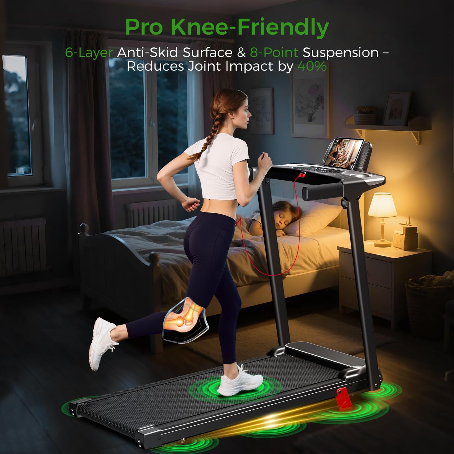 Foldable Treadmill for Home, 3-in-1 Walking Pad with 15% Incline Handle Bar, 300LBS Capacity, 3.0HP Quiet Brushless, Small Treadmills for Small Spaces FutureGlide
