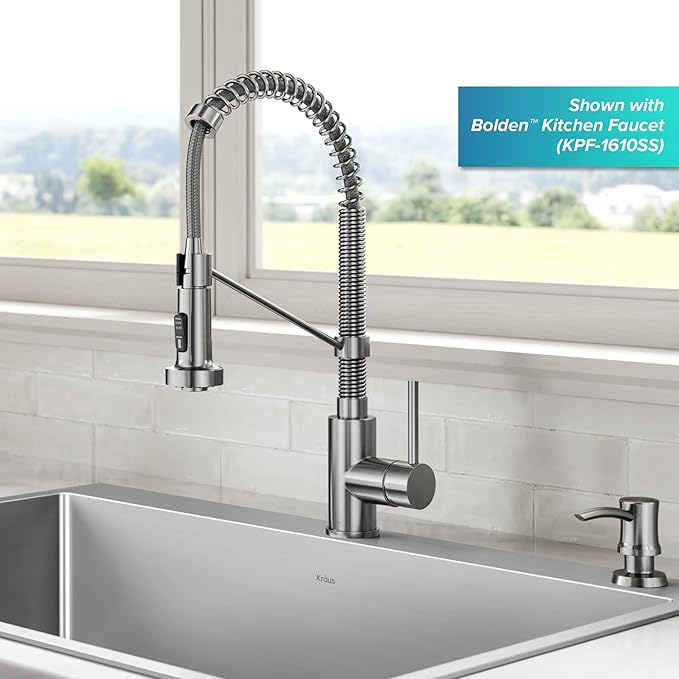 KRAUS Kitchen Soap and Lotion Dispenser in Stainless Steel, KSD-54SS