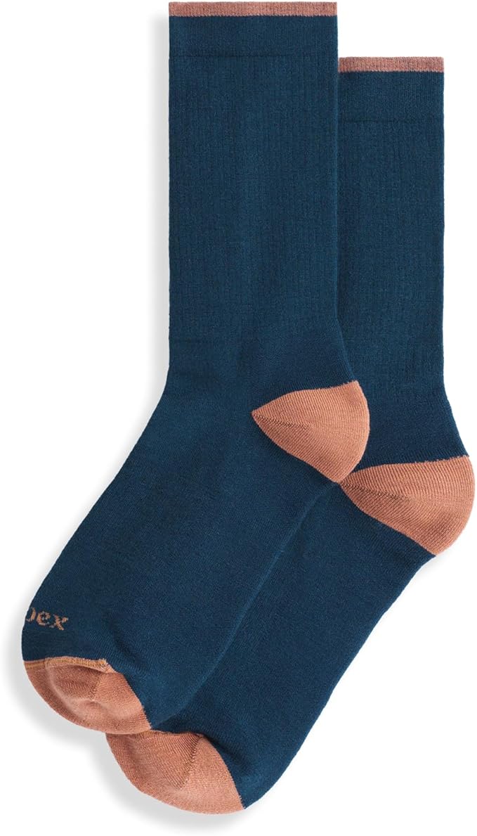 IBEX Merino Wool Rambler Unisex Hiking Socks | Crew Socks with Seamless Toe & Arch Support | Moisture-Wicking Trekking Socks