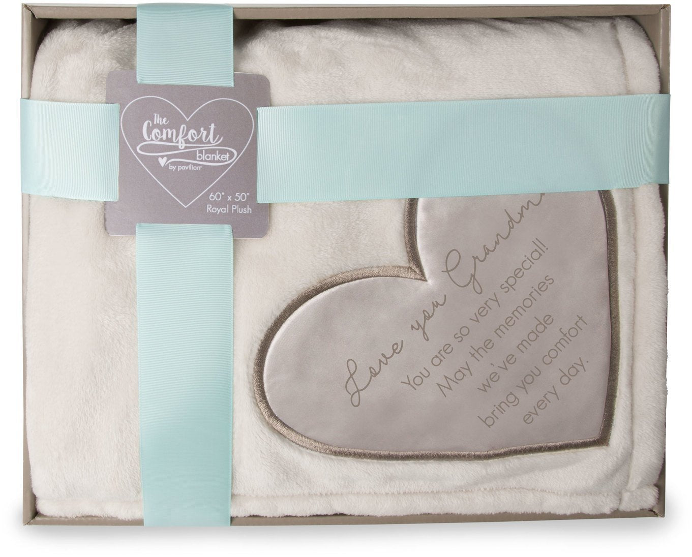 Pavilion Gift Company 19503 Comfort Blanket - Love You Grandma Thick Warm 320 GSM Royal Plush Throw Blanket