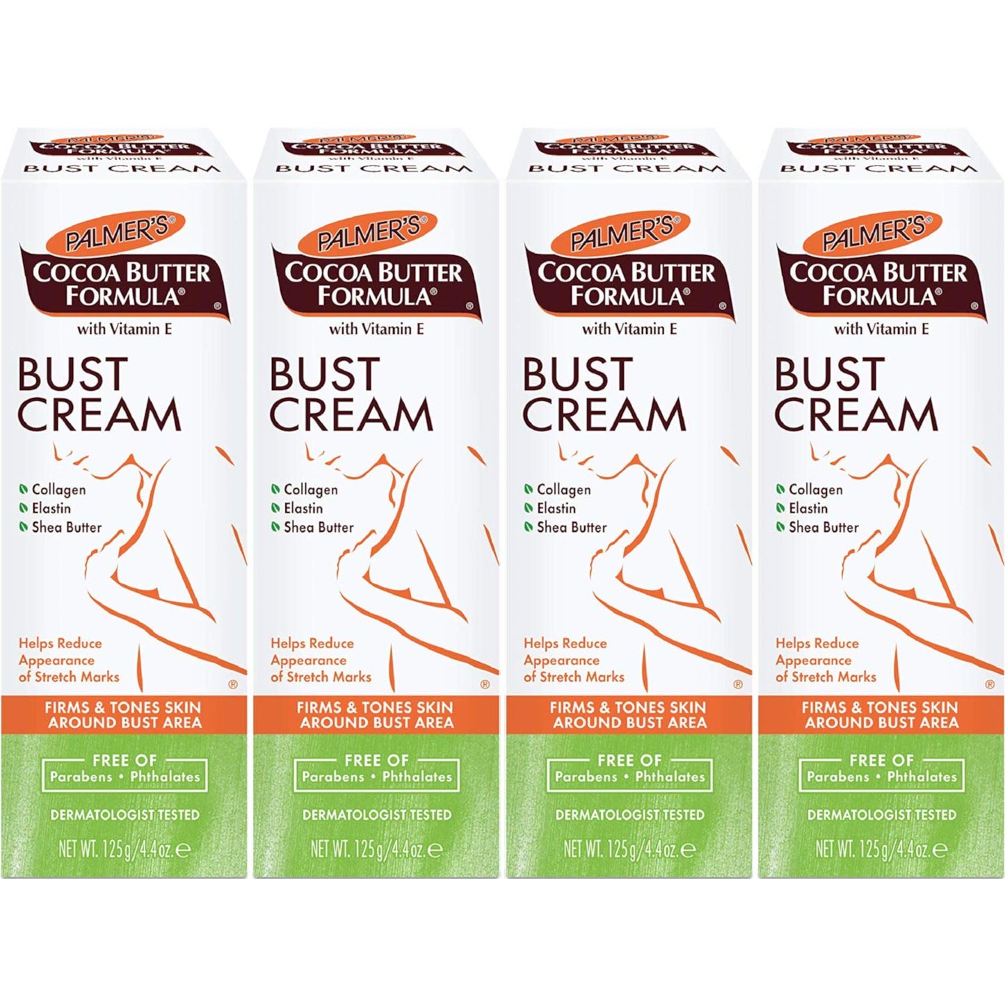 Palmer's Cocoa Butter Formula Bust Cream 4.40 oz (Pack of 4)