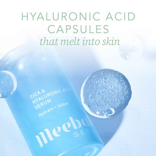 Meebak Korean Cica Gel Face Moisturizer 1.69 fl oz + Toner Face Mist Hydrating Spray 3.38 fl oz + Hyaluronic Acid Serum 1.01 fl oz + Bakuchiol Eye Cream 1.01 fl oz
