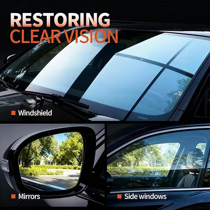 Glass Cleaner, Car Oil Film Cleaner,Q4 Glass Guard,Automotive Oil Film Cleaning Brush for Car Windows – Glass Cleaning Board