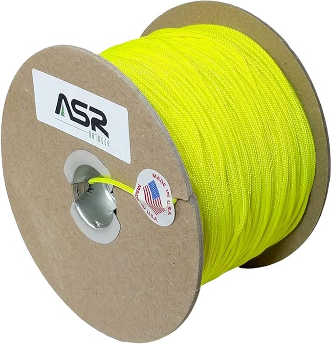 Yellow Sleeved Spectra Survival Kevlar Paracord 50ft 325lbs Breaking Strength