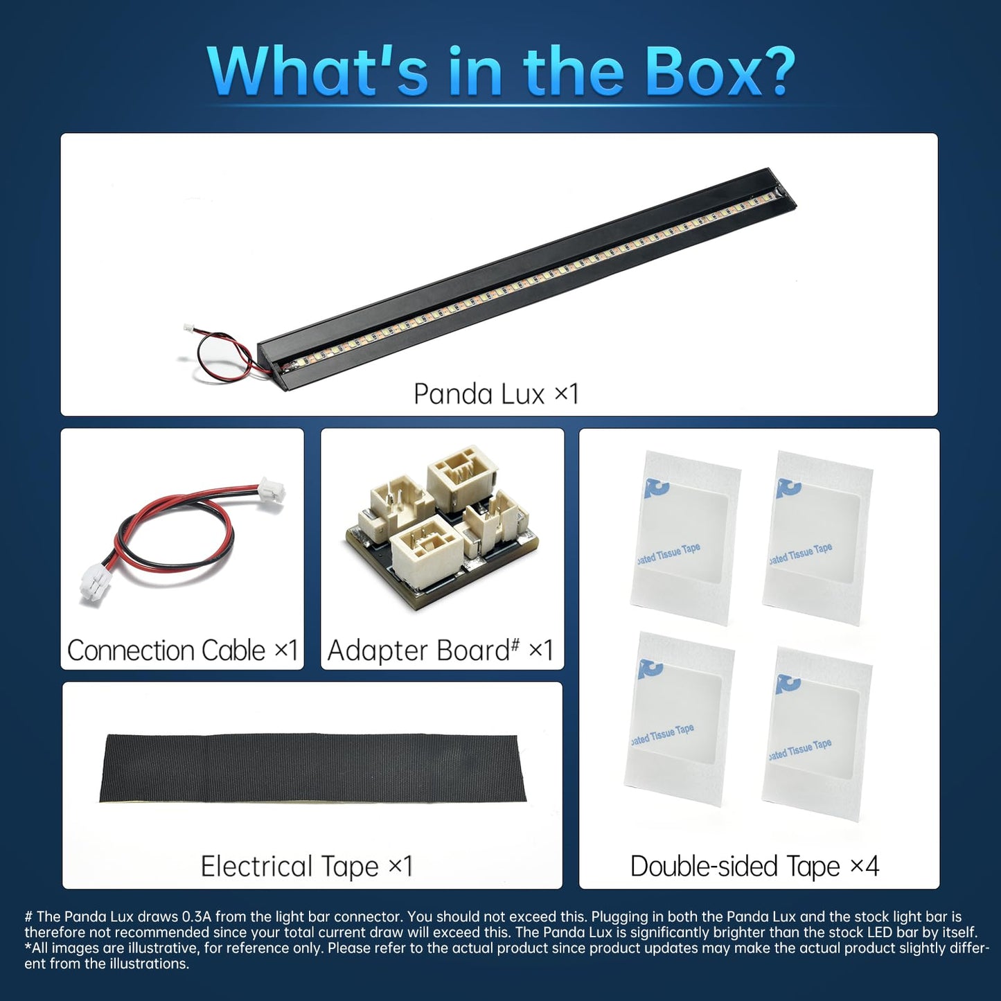 BIGTREETECH Direct BIQU Panda Lux for Bambu-Lab P1S P1P X1C X1E 3D Printers, LED Light Strip Upgrade Kit 5V 0.3A, Easy to Install