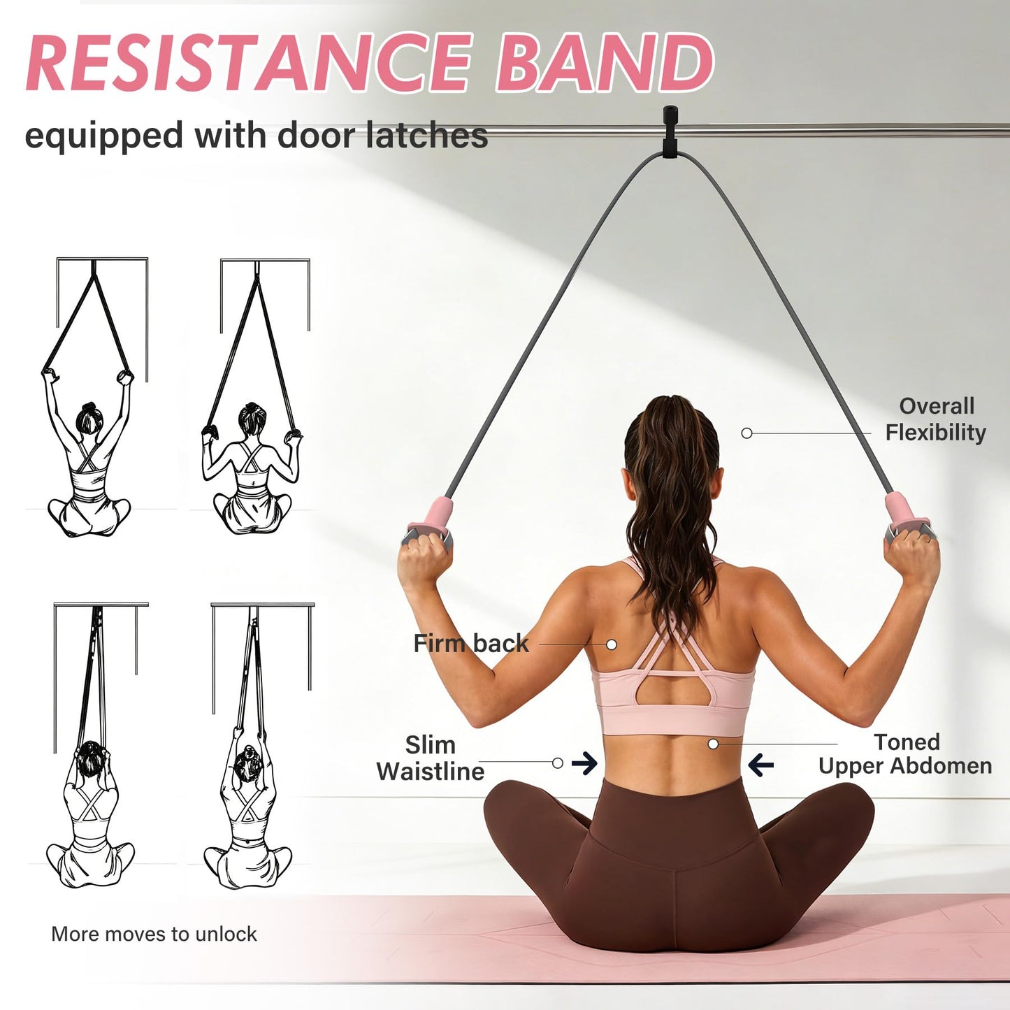 HTQ Adjustable Dumbbell Set for Women, 2-17LBS Total Plate Weight Home Workout Equipment with Kettlebell, Wrist Weights, Resistance Tube, Jump Rope, Pink/Green Free Weights Set for Women at Home