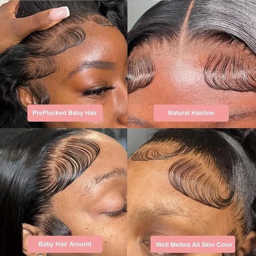 URUNIK HD Transparent Body Wave Lace Front Wigs Human Hair Pre Plucked Pre Cut 22 Inch Glueless Body Wave Human Hair Wig 250 Density 13x4 Lace Frontal Wigs For Black Women