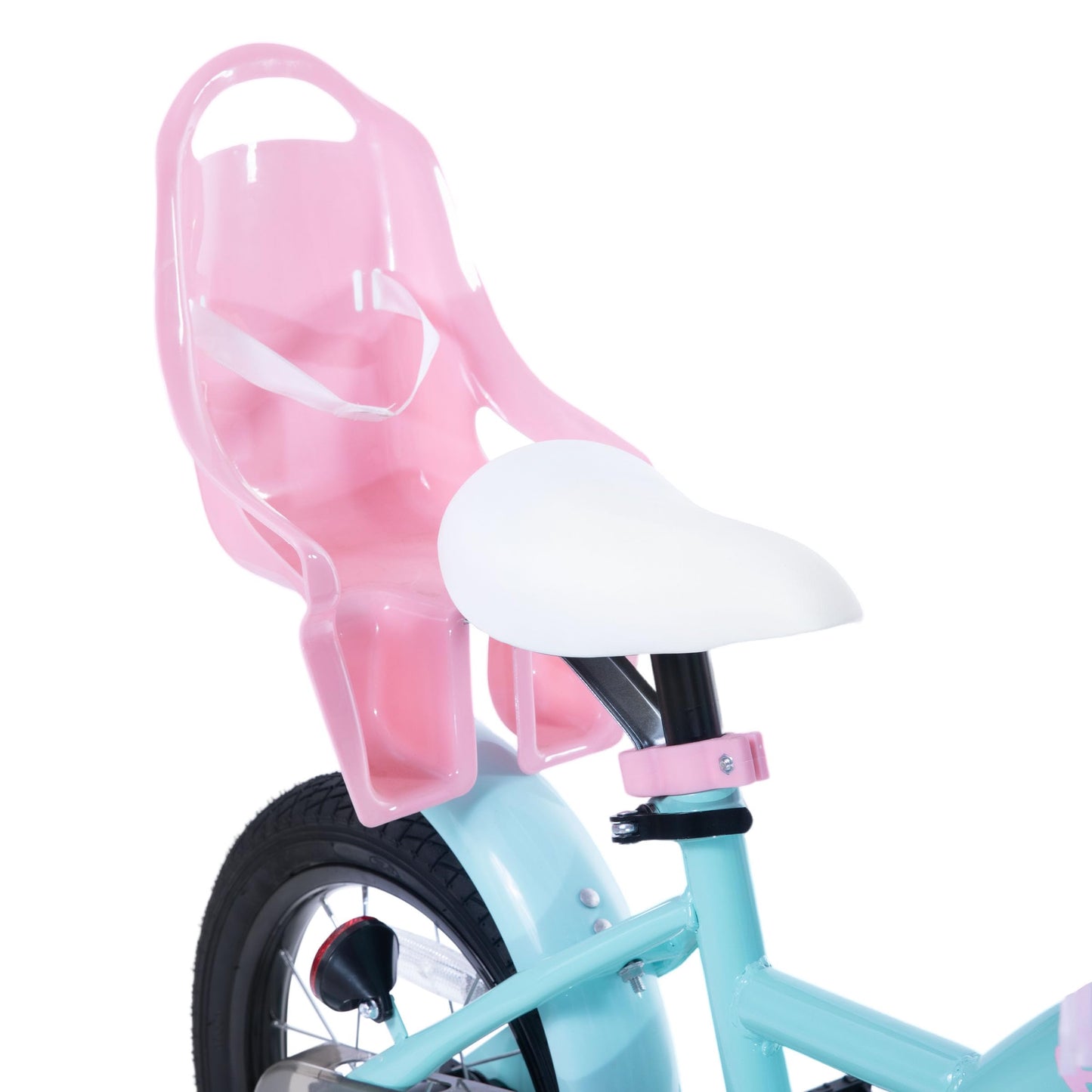 KEANO Zinnia 14 Inch Kids Bike for Girls Ages 3-5 Years, 14 Inch Girls' Bikes with Training Wheels, Streamers, Basket and Doll Seat, Children Bicycles Green