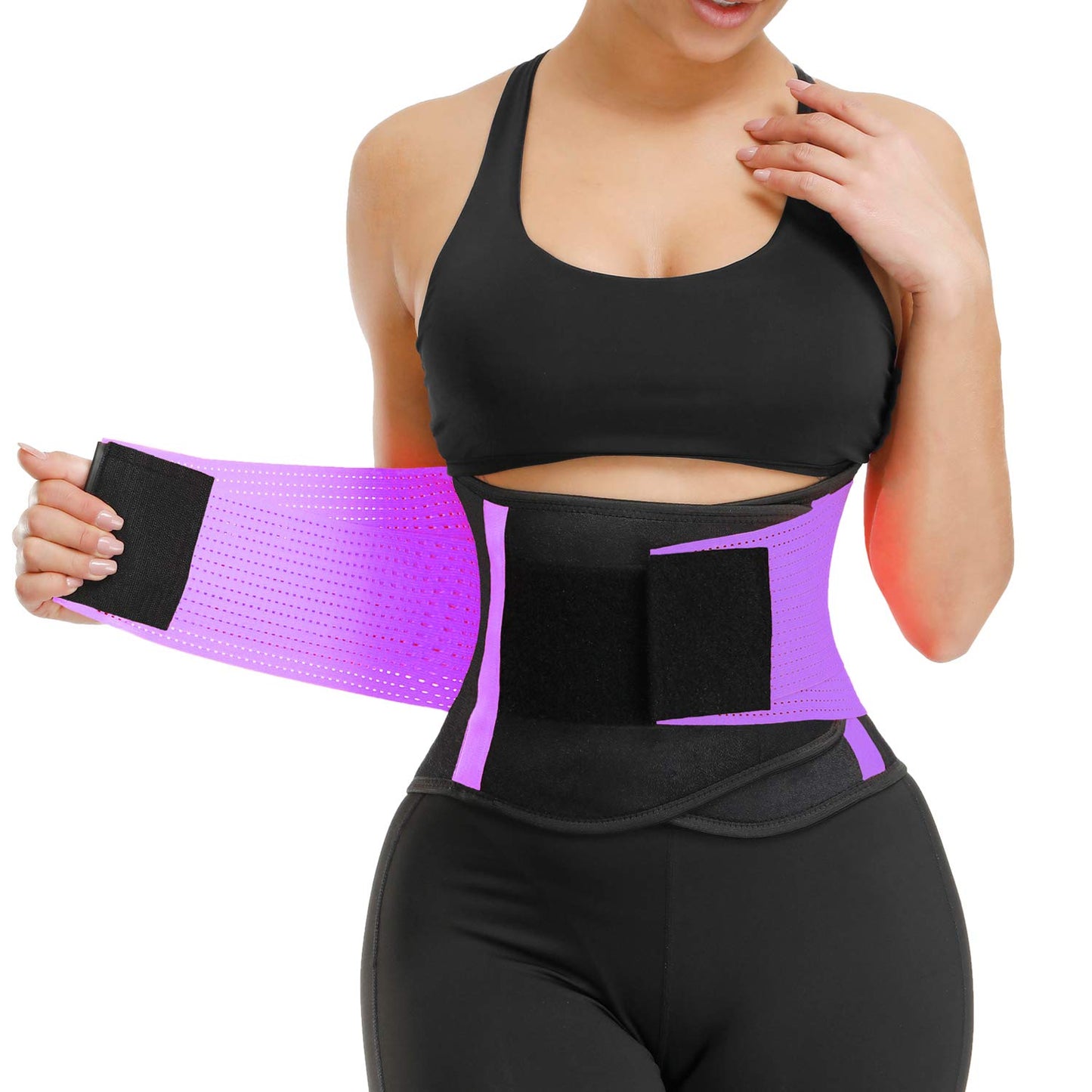 VENUZOR Waist Trainer Belt for Women - Waist Cincher Trimmer - Slimming Body Shaper Belt - Sport Girdle Belt (UP Graded)(Purple,2XL)