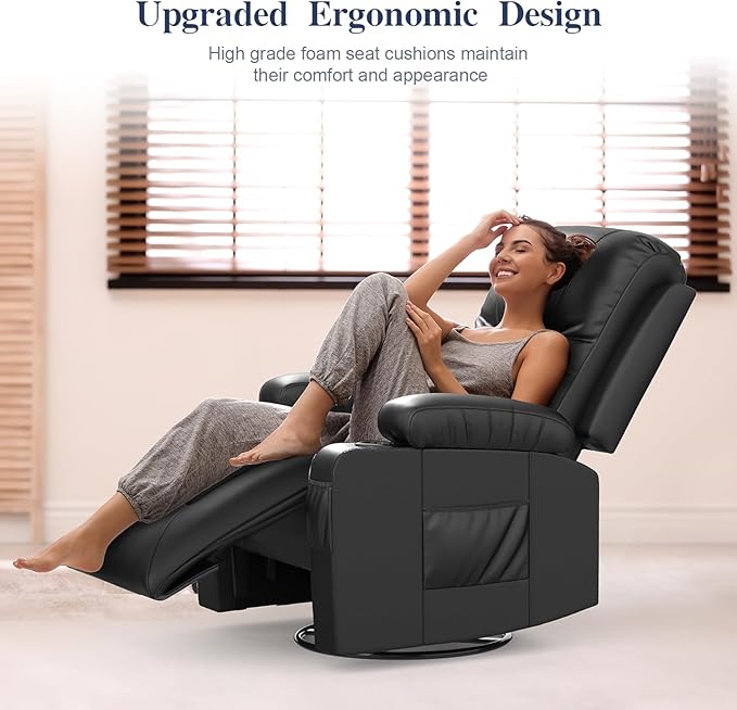 FURNIMAT Loveseat Recliner Sofa Set with 2+1 Pieces, 2 Seater Reclining Loveseat Couch with USB Ports, Cell Phone Holders, 2 Recliner Chairs with Vibration Massage and Heat, Living Room, Bedroom, RV