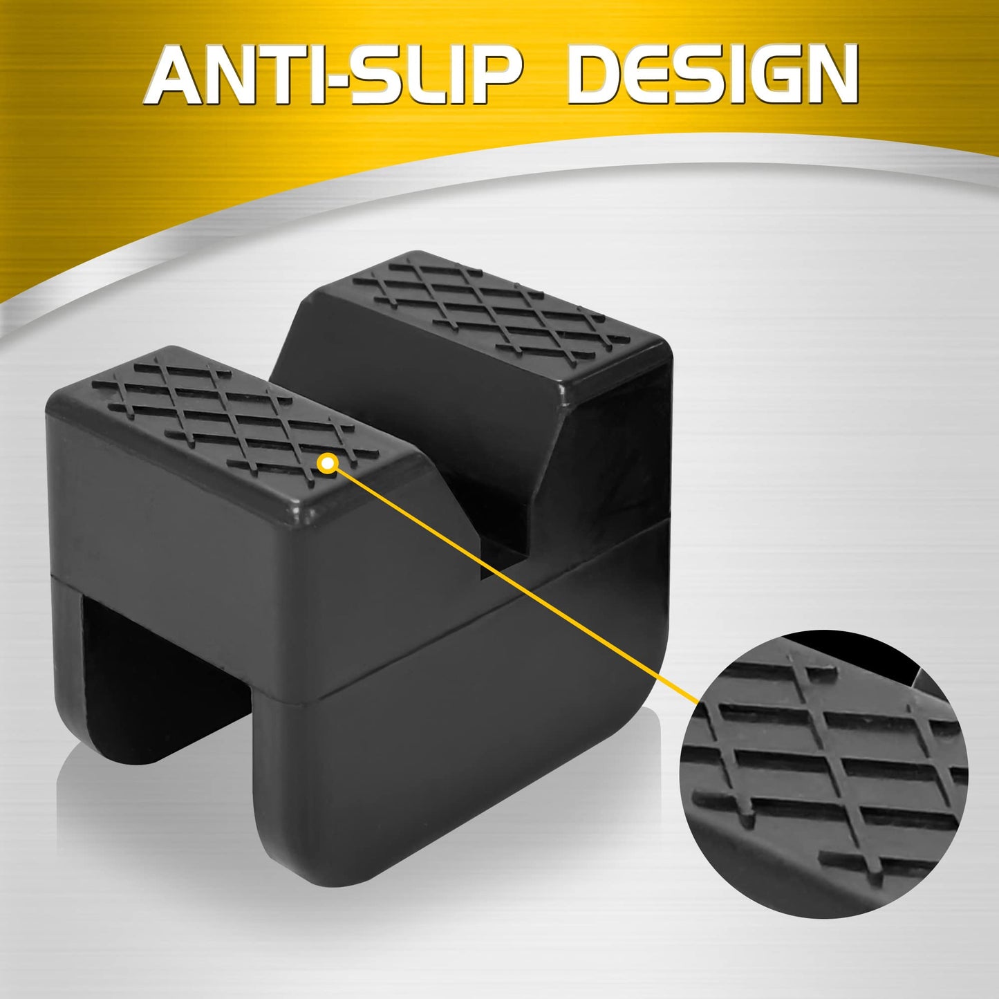 TONDA Jack Stand Pads, Universal Rubber Jack Pad Adapter, Rail Pinch welds Protector, 4 Pack