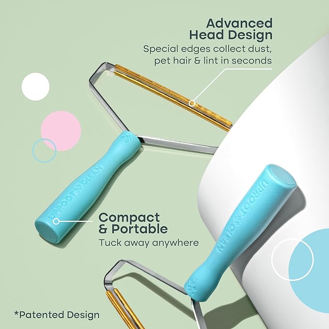 Uproot Clean Uproot Cleaner Pro Pet Hair Removal Tool - Special Dog Hair Remover Multi Fabric Edge and Carpet Rake Cat Fur Remover for Couch, Pet Towers, Rugs, Cat Mats and Trunks & Much More