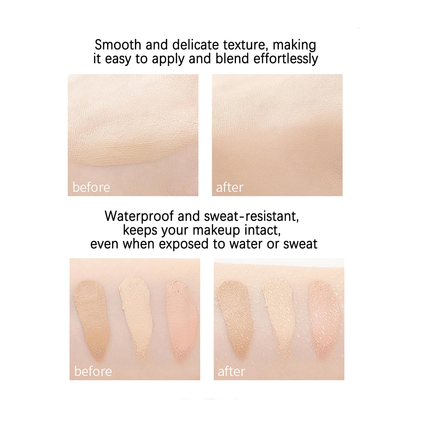 Mallofusa Single Color Face Makeup Concealer Foundation Palette Creamy Moisturizing Concealing 0.49oz (Medium Beige)