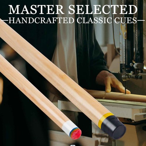 lotmusic Premium Pool Stick with Telescopic Fiber Extension Cue,58 Inch Professional Pool Cue Stick Set with Black Pool Cue Case & Billiards Accessories.