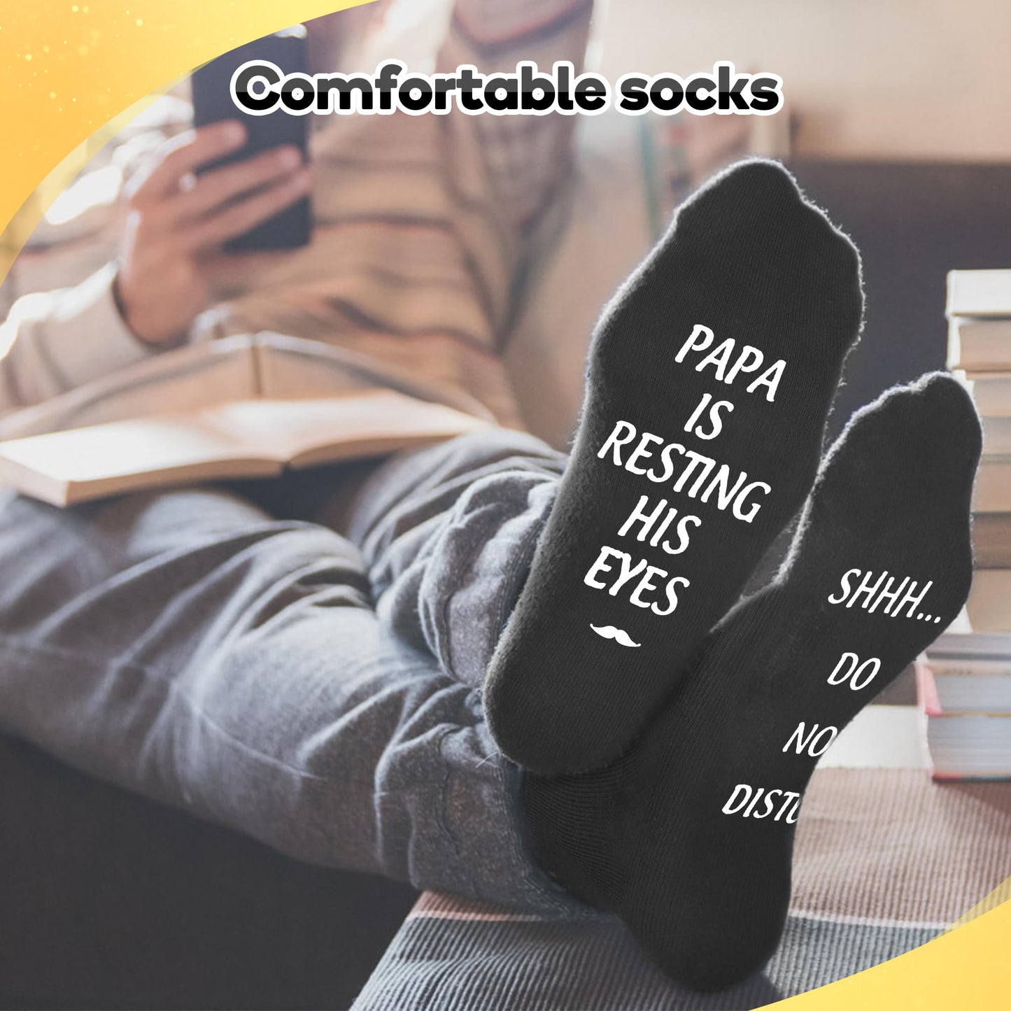 Papa Gifts,Birthday Christmas Gifts for Dad from Daughter Son,Funny Socks 20 Oz Insulated Tumbler Cup Sets Present,Best Gift Ideas for Papa Grandpa Grandparents from Grandkids Granddaughter Grandson