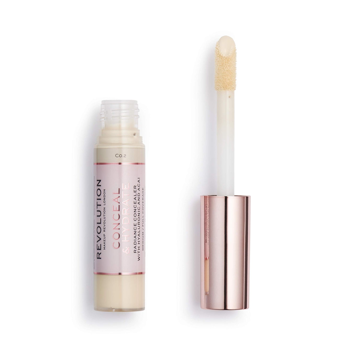 Makeup Revolution Conceal and Hydrate Concealer, Full Coverage & Matte Finish, C0.5 for Fair Skin Tones, Vegan & Cruelty-Free, 0