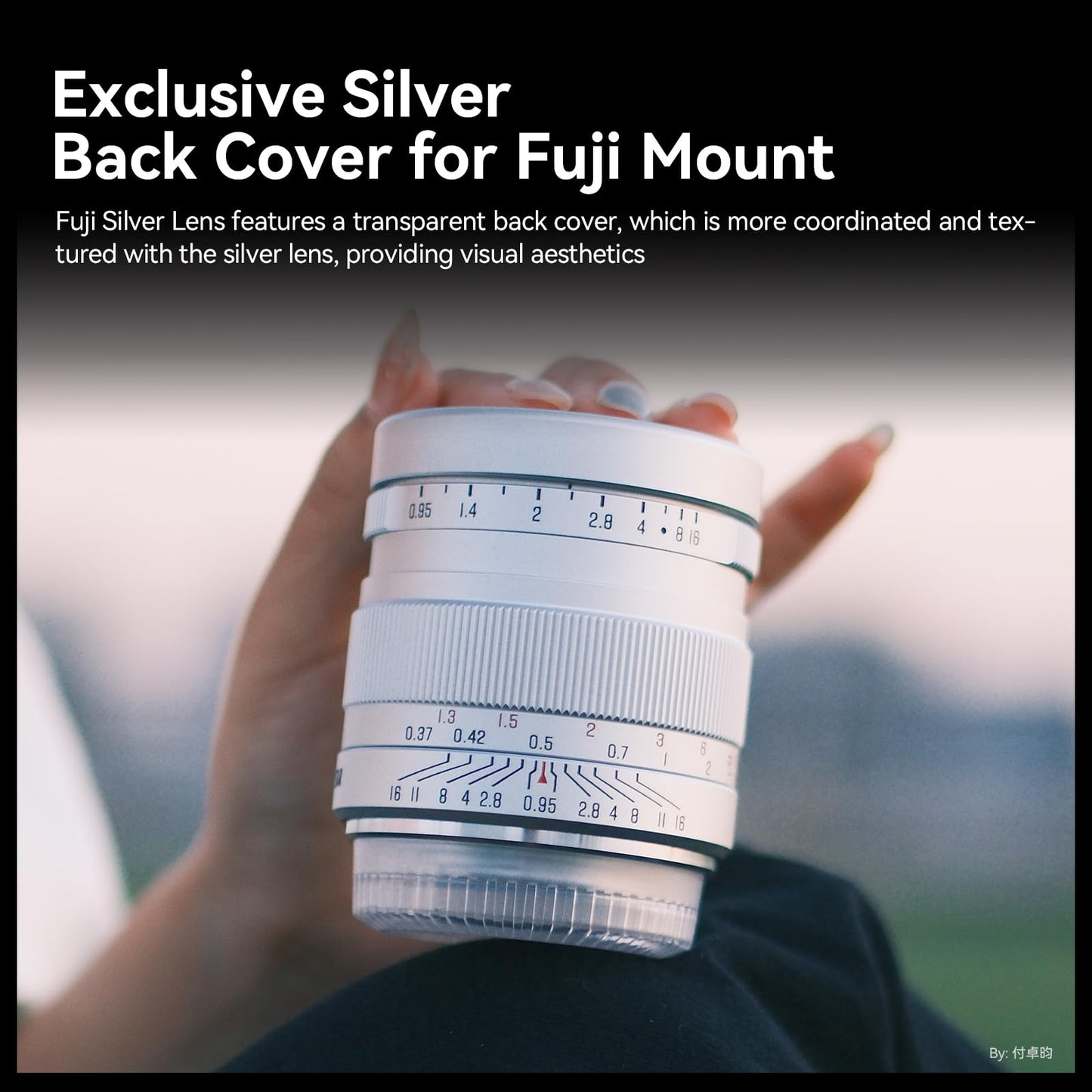 Brightin Star 35mm F0.95 APS-C Manual Focus Prime Lens for Fujifilm XF Mount Mirrorless Cameras, Large Aperture Fixed Lens, Fit for XT5, XT4, XT30, XPRO3/1, XT200, XS10, XA7, XE4, XH1(Silver)