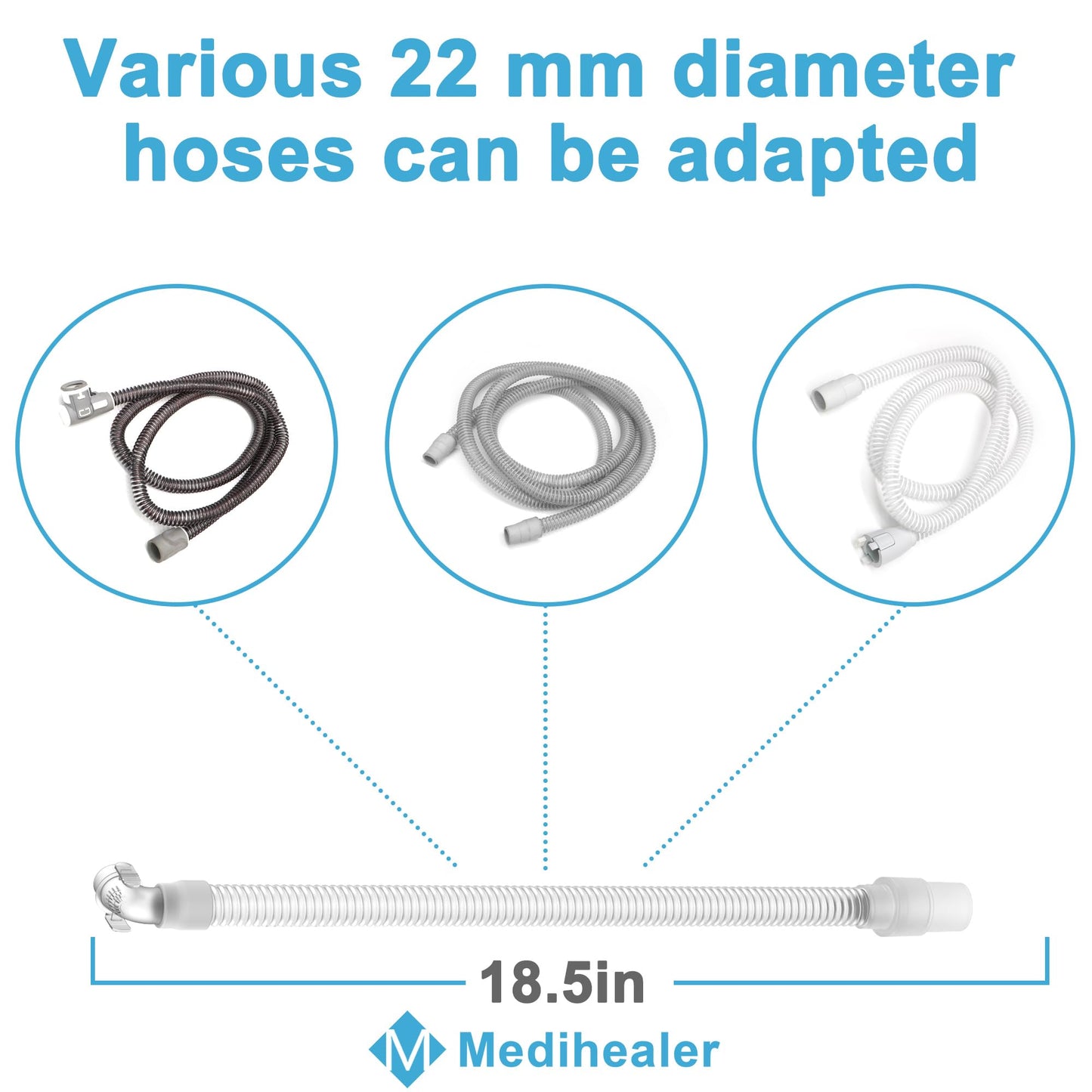 2 Packs Connecting Hose for Wisp, Quick-Release Elbow Swivel Tube Only Compatible with Wisp, Great-Value CPAP Supplies by Medihealer