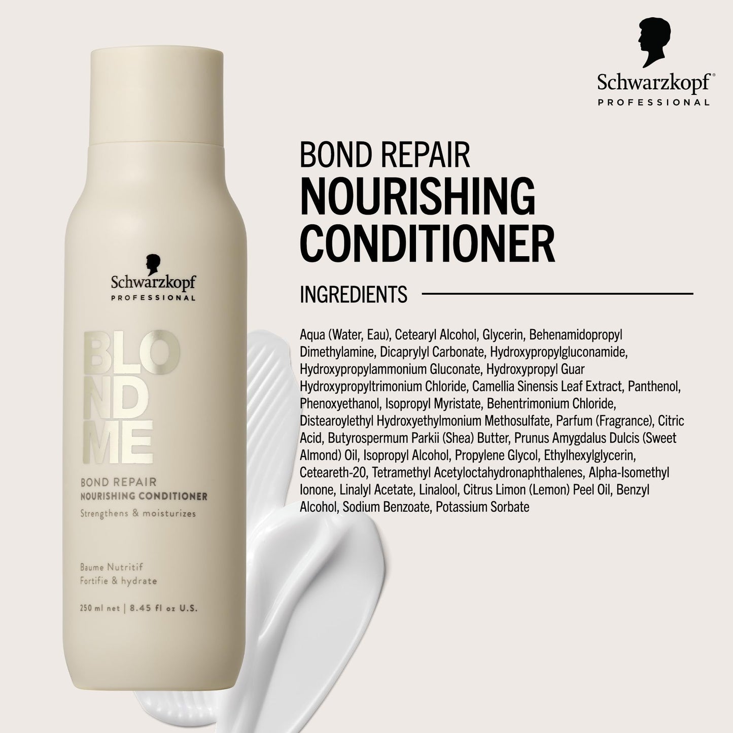 BlondMe Bond Repair Nourishing Conditioner for Blonde Hair | Adds Moisture and Softness | Lightweight, Nourishing & Detangles |F