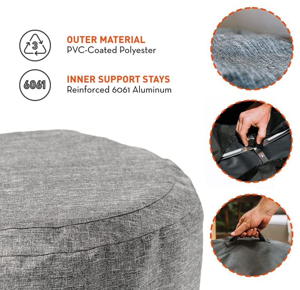 Solo Stove Yukon Shelter - Weather-Resistant Round Cover for Solo Stove Yukon Fire Pit and Accessories - PVC-Coated Polyes...