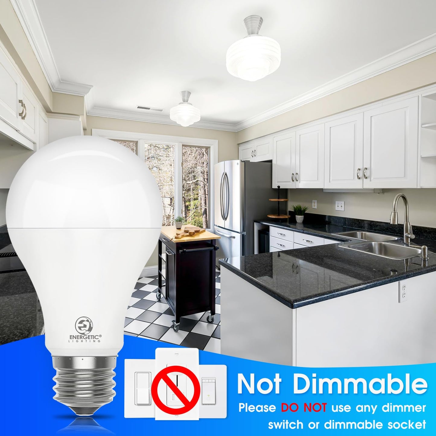 ENERGETIC SMARTER LIGHTING A21 LED Bulb 150 Watt Equivalent, Super Bright Light Bulb, Soft White 2700K, Non-Dimmable, 2300lm, Brightest LED Bulbs, UL Listed, 2-Pack