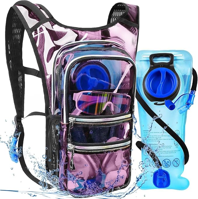 Mothybot Hydration Backpack Pack, Water Backpack 20L Capacities Included 2L Hydration Bladder, Festival Essential - Rave H...