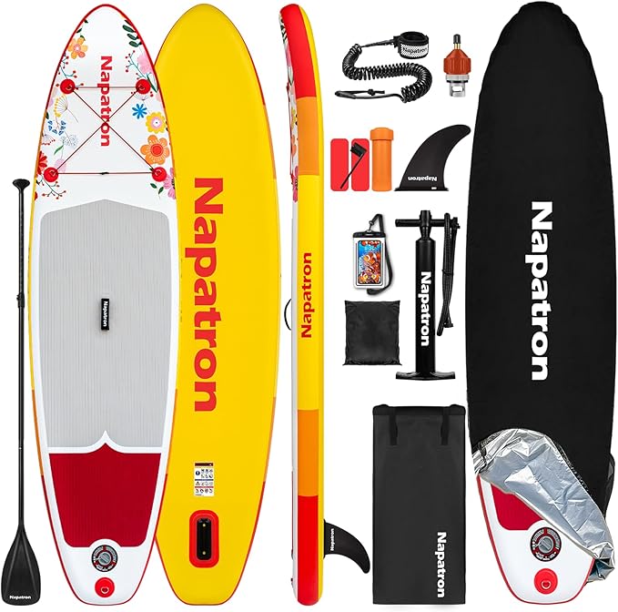 Napatron Family Inflatable Stand Up Paddle Board, Sup,Stable Wide Design,350LBS Capacity,Complete Paddle Board Package wit...