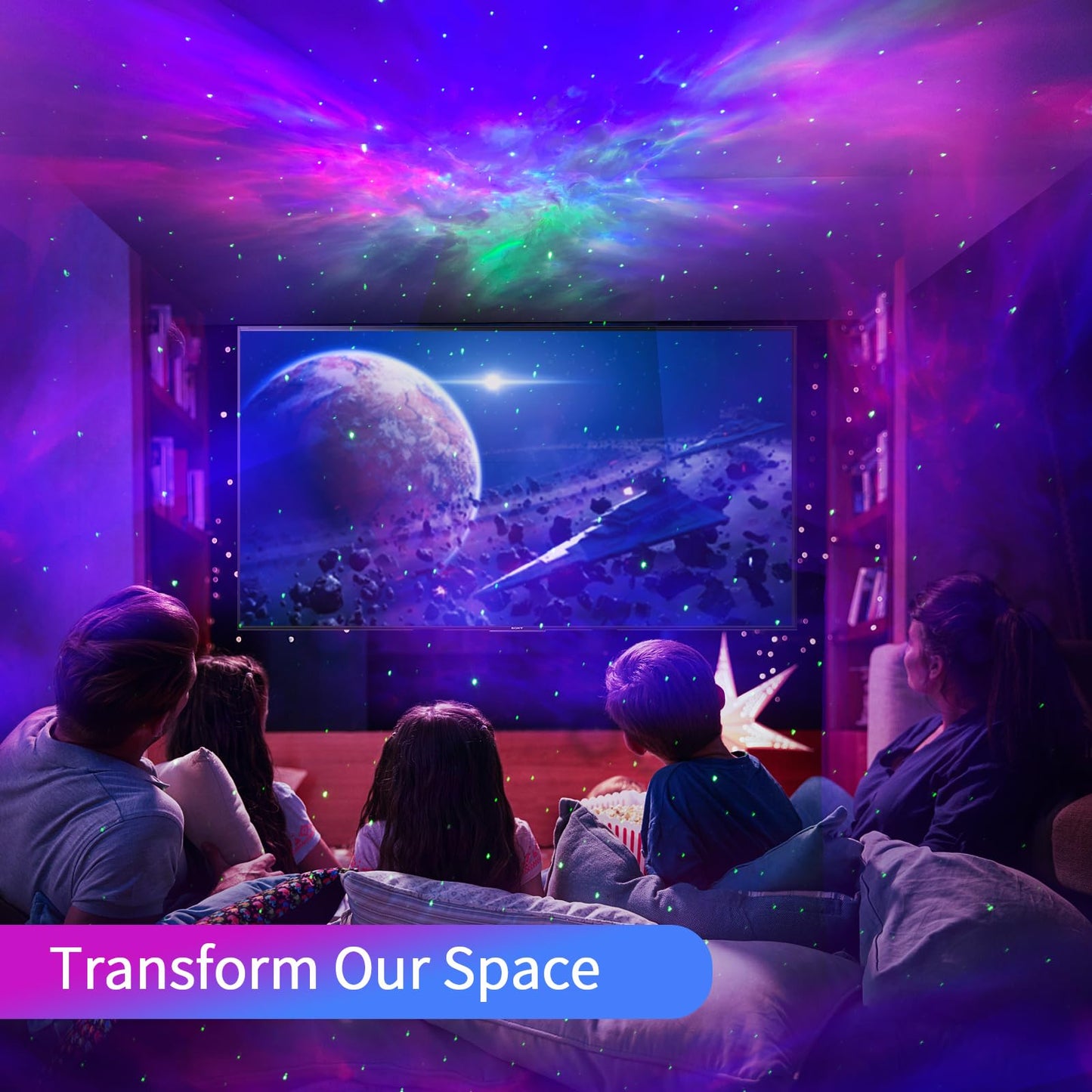 Cayclay Astronaut Galaxy Projector, Star Projector with Timer and Remote, Night Light with Moon Lamp, LED Nebula Lamp for Kids Adults, Room Decor Gift (Black)