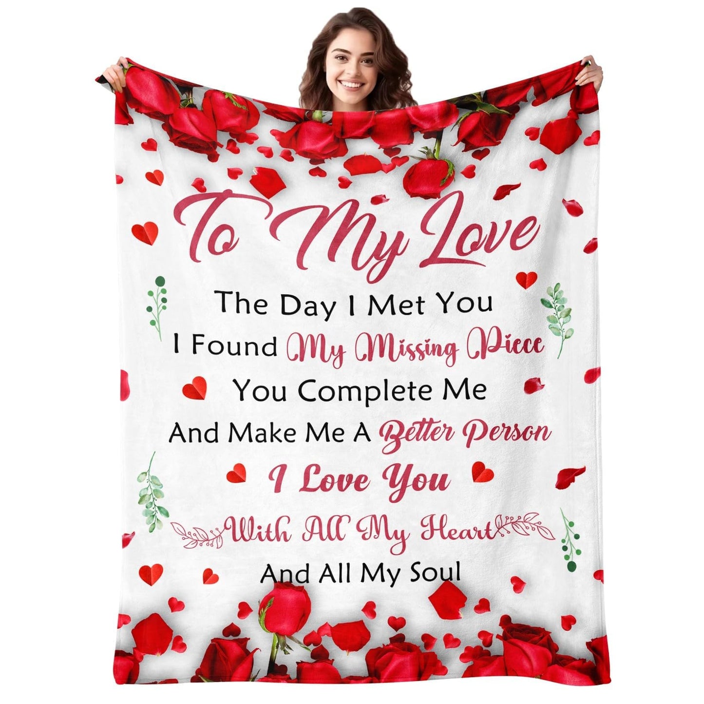 Gifts for Her Wife Girlfriend - To My Love Blanket - Anniversary Wedding Gift for Women - Romantic I Love You Gifts for Her - Wife Girlfriend Birthday Gift Ideas - Christmas & Valentines Day - 50"x60"