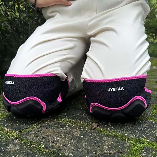 Working Knee Pads for Men Women, Thick Foam Kneepads for Gardening House Cleaning, Safety Knee Pad for Mechanic Carpenter Painter, Soft Lightweight Pink Knee Cushion for Adult, Rose Red M (1 Pair)