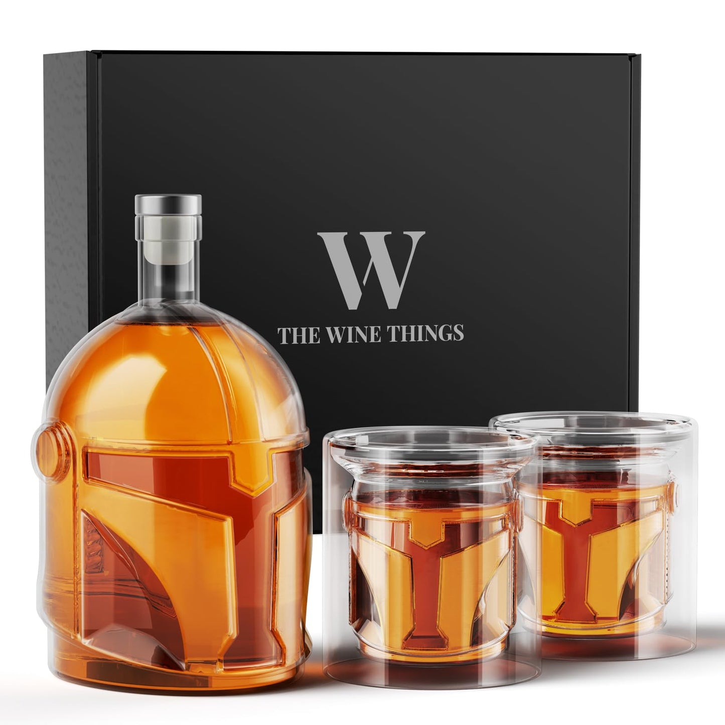 Galaxy Whiskey Decanter Sets with 2 Glasses for Men Dad, Unique Gift for fathers day, Husband, Boyfriend, Brother, Anniversary Memorial Day Birthday Gift Ideas, Cool Drinking Accessories for Home Bar