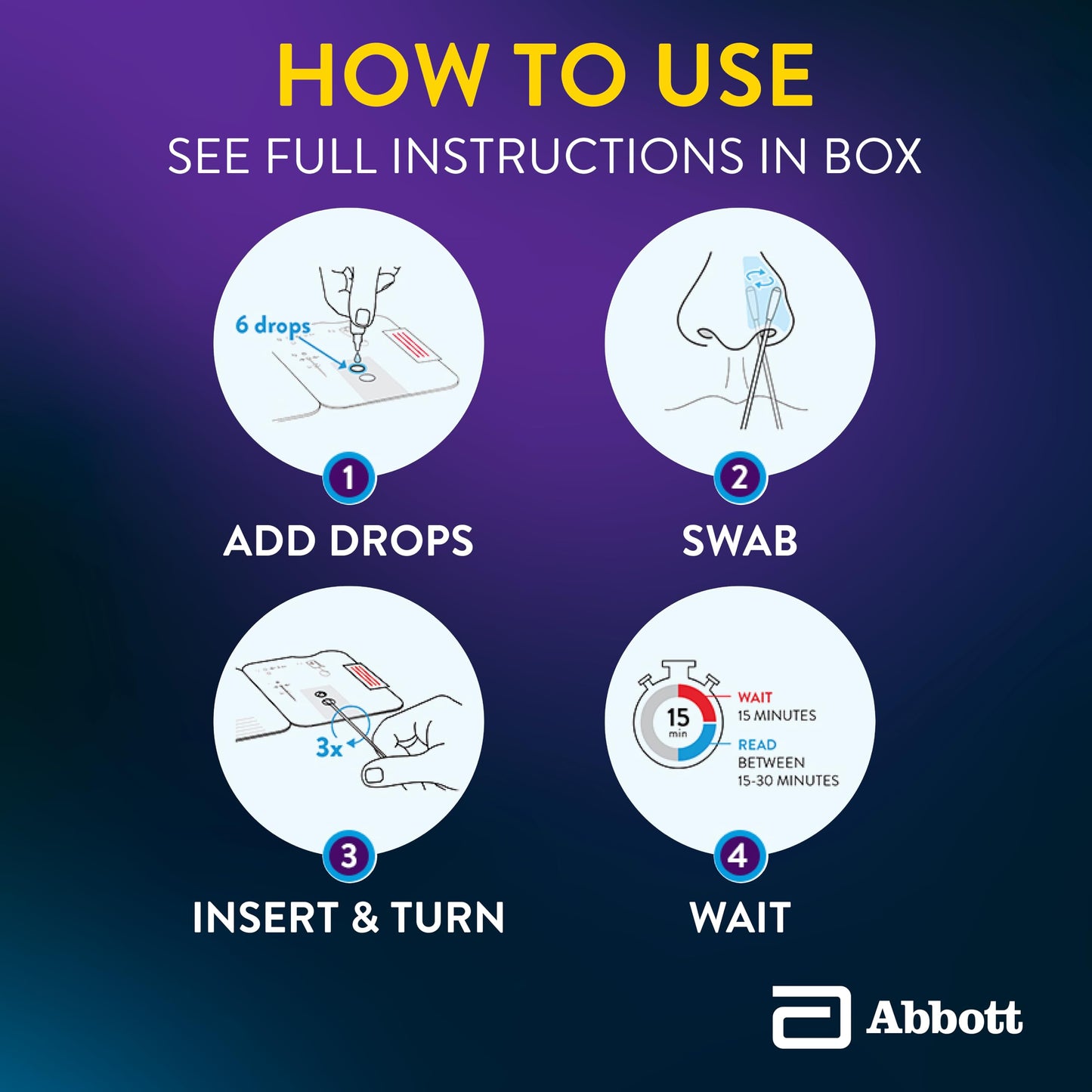 BinaxNOW COVID-19 Antigen Self Test, 1 Pack, 2 Tests Total, COVID Test With 15-Minute Results Without Sending to a Lab, Easy to Use at Home
