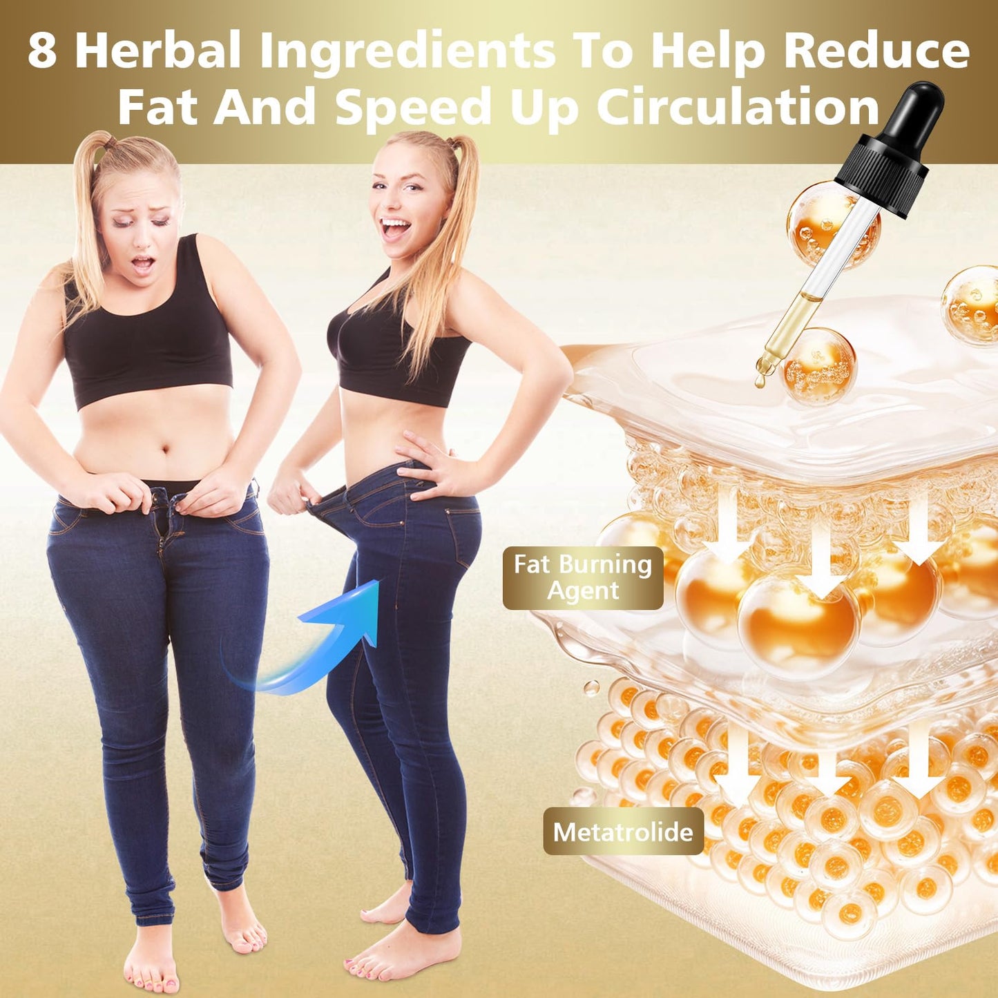 3PC GLP-1 Herbal Moringa Drops, Natural Advanced Body Care Liquids Drop, Organic Moringa GLP-1 Firming Skin for Women and Men