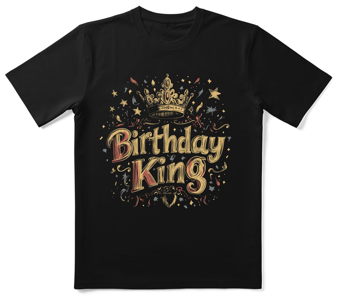Gift for Birthday Party Shirt Birthday King Shirt for Men Husband Boyfriend Boys (US, Alpha, XX-Large, Regular, Regular, Black)