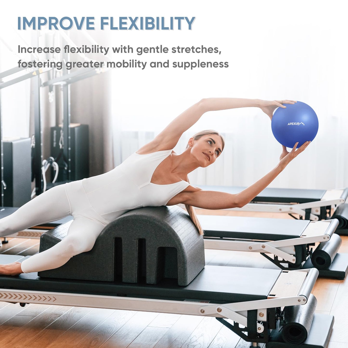 APEXUP Yoga Ball Exercise Ball, Heavy Duty Pilates Ball for Fitness, Balance, Core Workout, Physical Therapy (XXS (9") 23cm, Indigo)