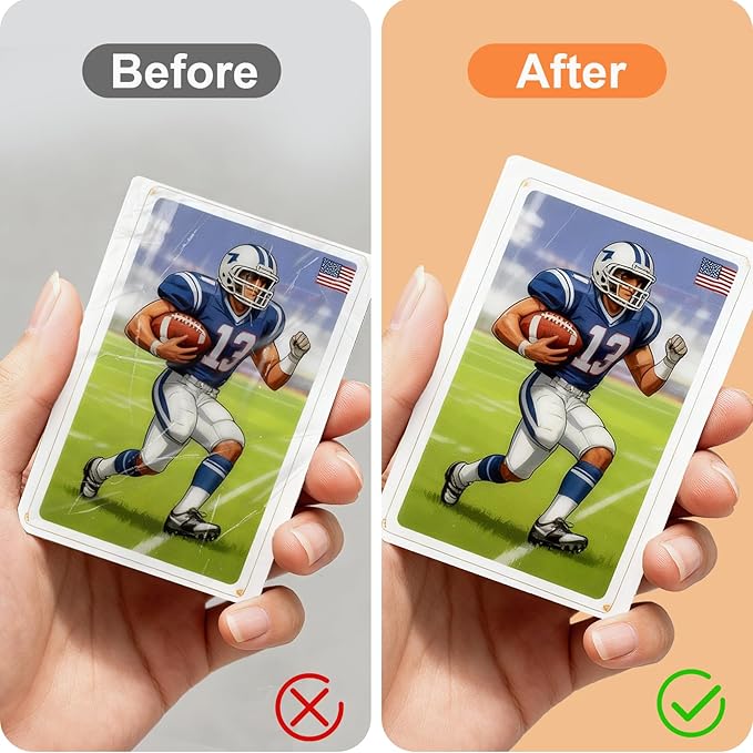 Fernlandia Sports Card Cleaning Kit, 211PCS Trading Card Cleaning Tools, Card Flattening Repair Kit to Erase Creases, Wrinkles, Stains