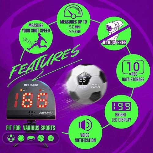Soccer Gfits Training Equipment & Gear - Radars, Speed Sensors (Hands-Free) Radar Guns, Shooting Speed Guns for Soccer Players